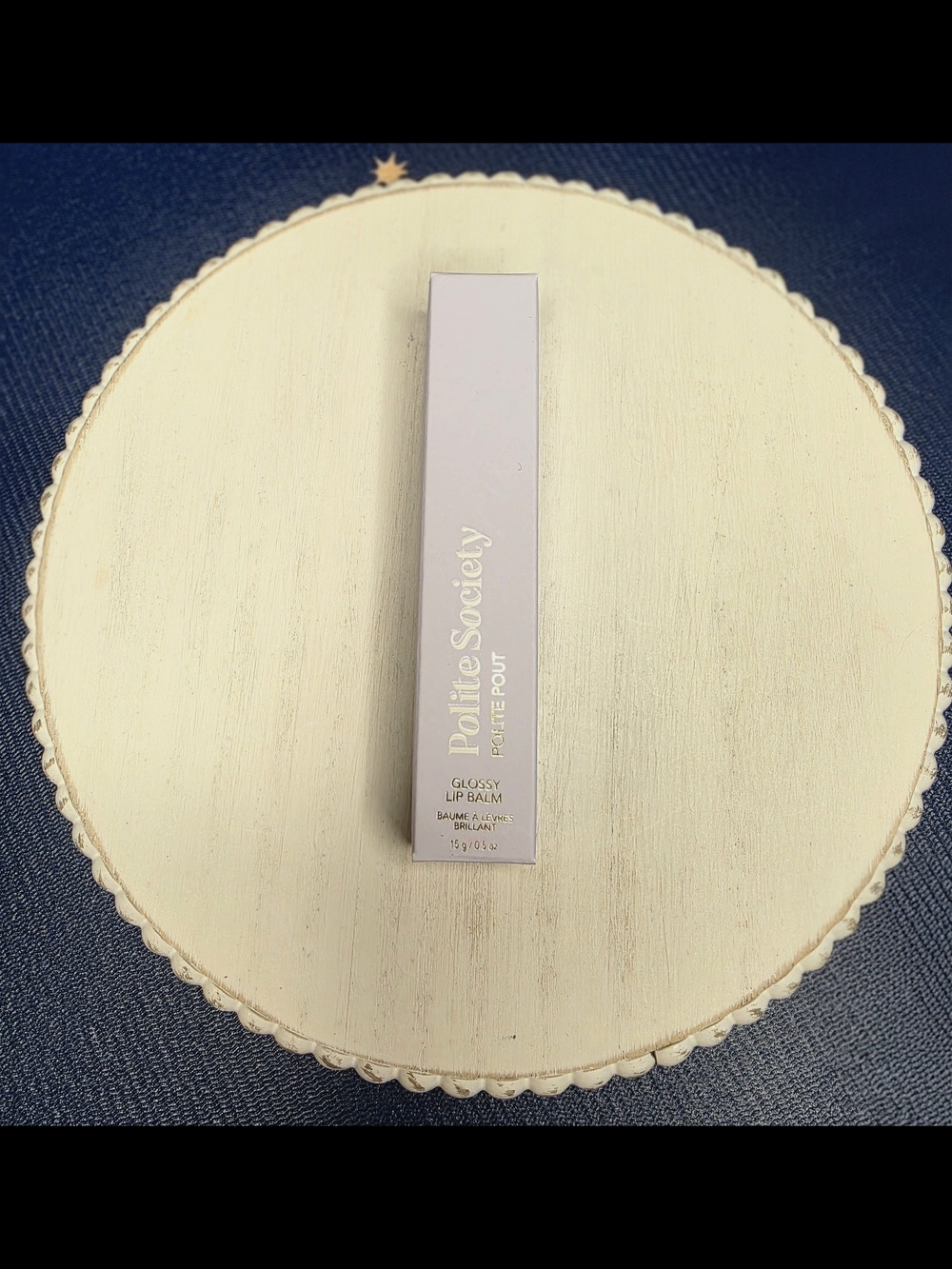 Polite Society Glossy Lip Balm - Pale Lavender Packaging